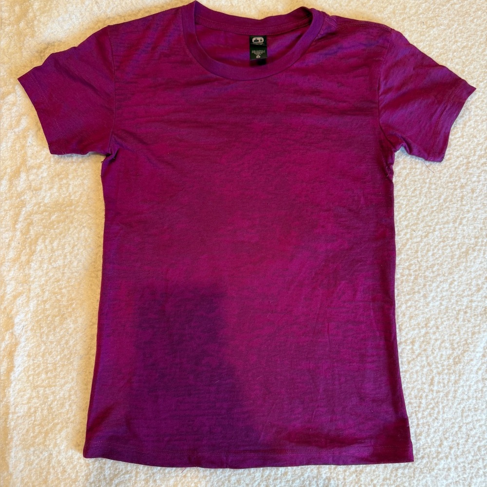 Alternative Apparel Fuchsia Burnout T-Shirt Size Small
